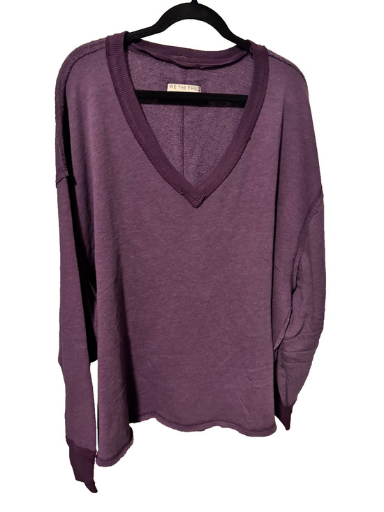 Free People Tops - NWOT Free Peopl We The Free Venice Sweatshirt Size M, Purple, MSRP $78
